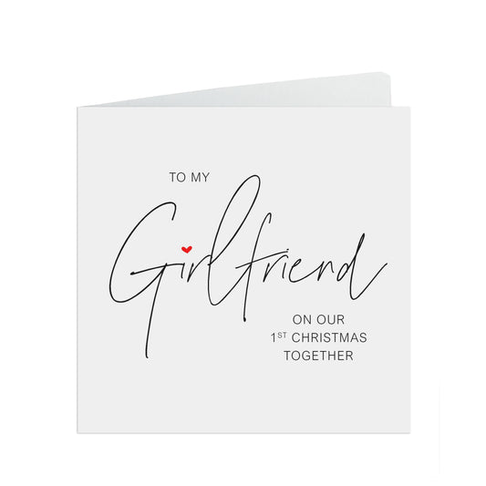 First Christmas Girlfriend Card, Simple Romantic Christmas Card