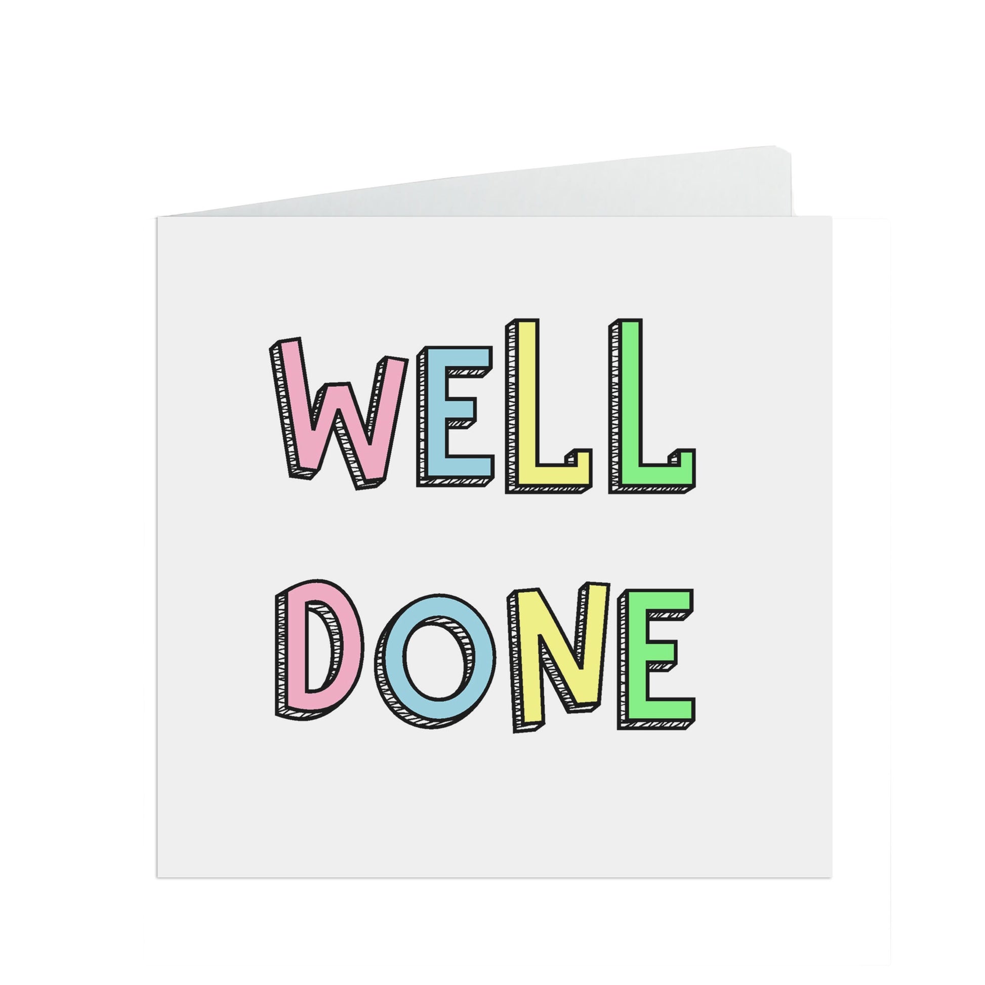 Well Done, Colourful Motivation, Encouragement or Support Card