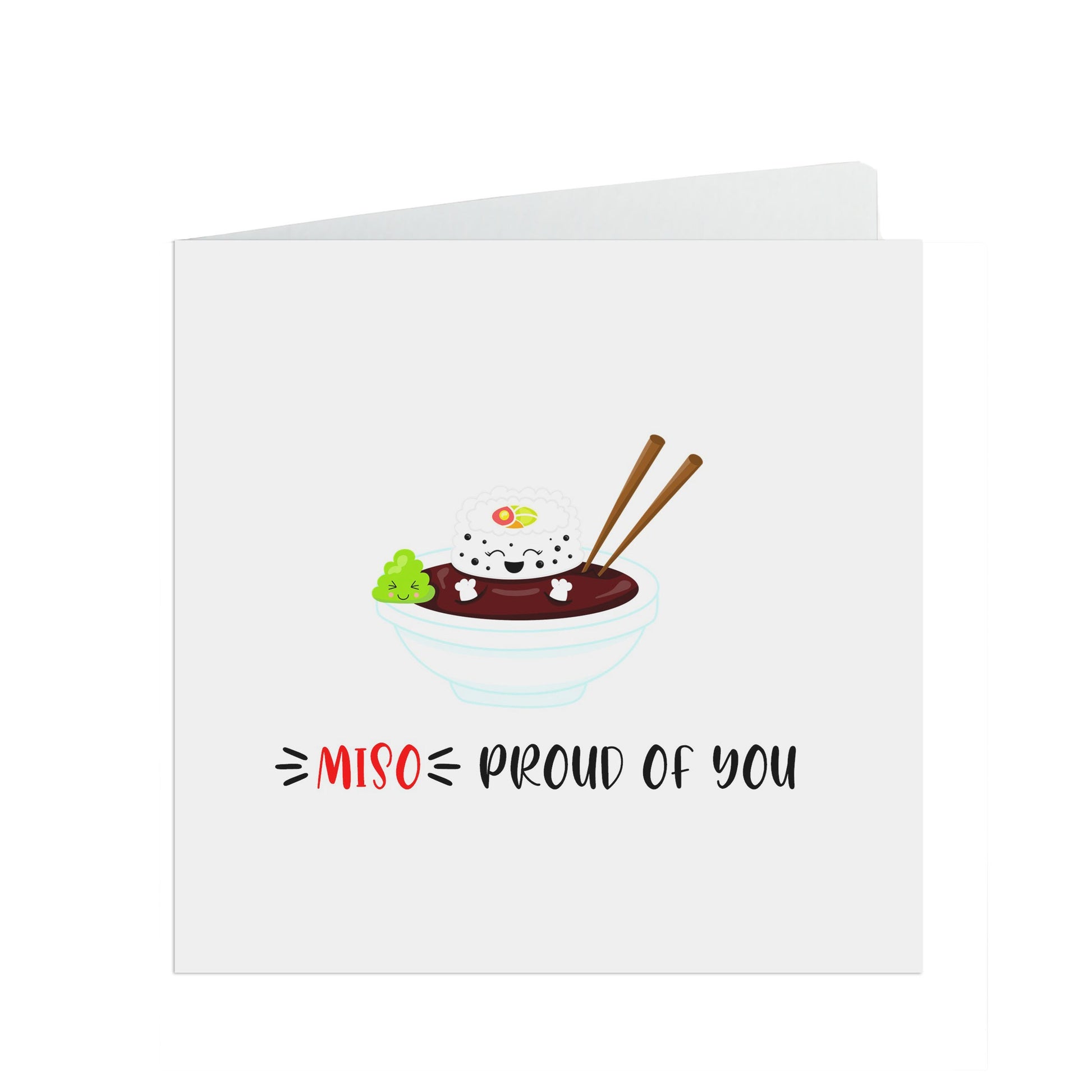 Miso proud of you, funny food motivation, encouragement pun card