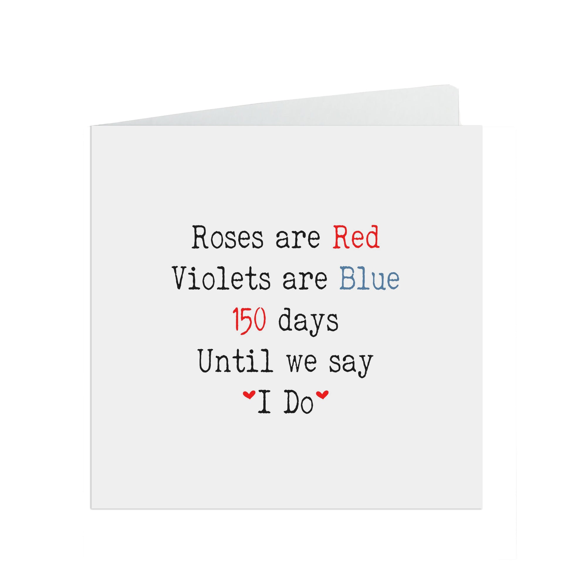 Valentine's Card Until We Say I Do, Cute Valentines Card For Fiancée or Fiance Wedding Countdown