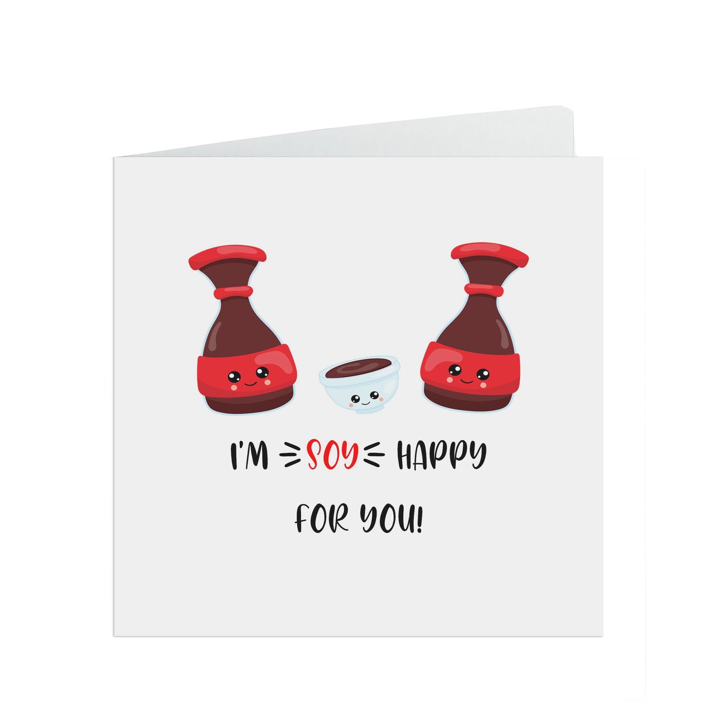 I'm Soy Happy For You!, Funny Pregnancy Announcement Pun Card