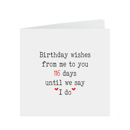 Birthday Wishes From Me To You, Romantic Card For Fiance Or Fiancee