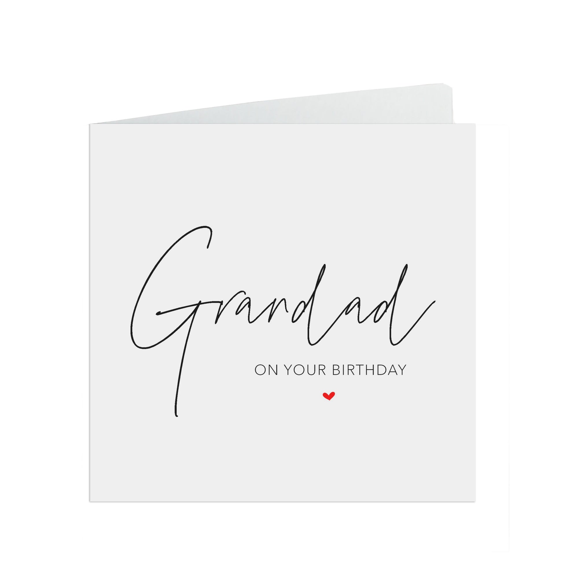 Grandad Birthday Card, Simple Elegant Design