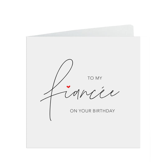 Fiancée Birthday Card, Simple Elegant Design