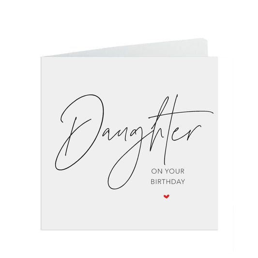 Daughter Birthday Card, Simple Birthday Card