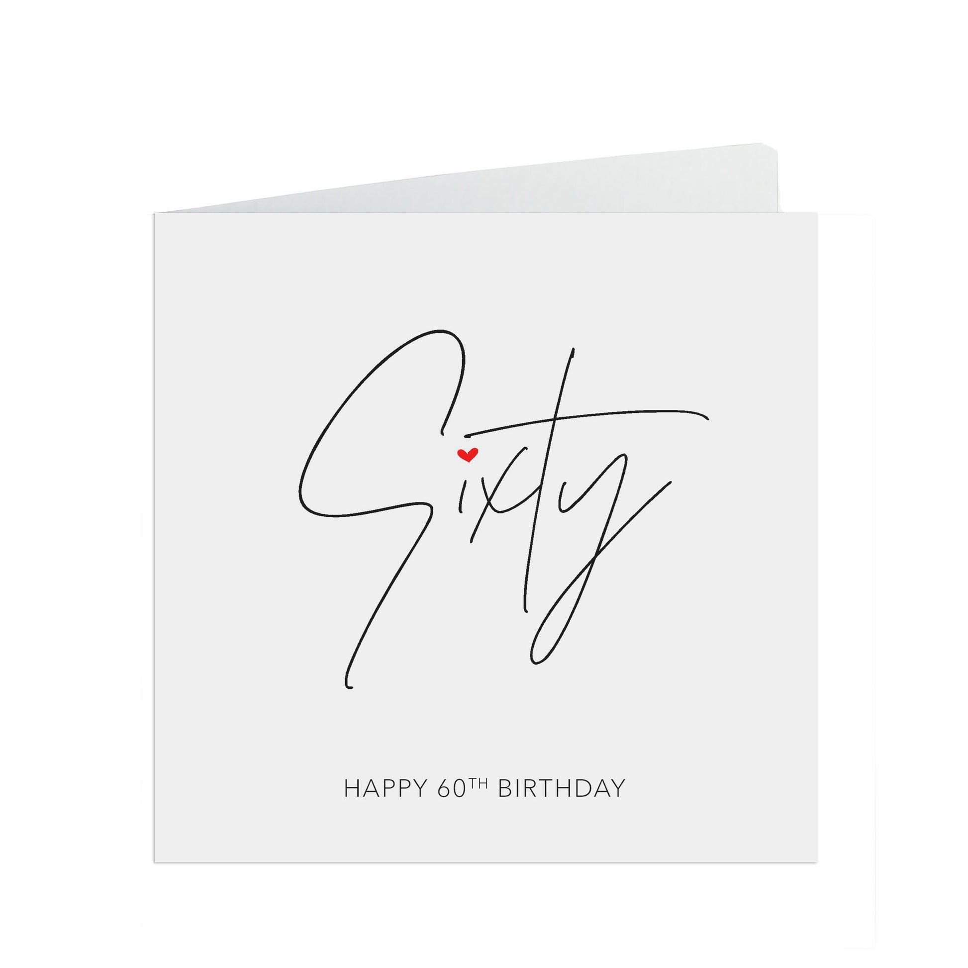 60th Birthday Card, Sixty Simple Card Design