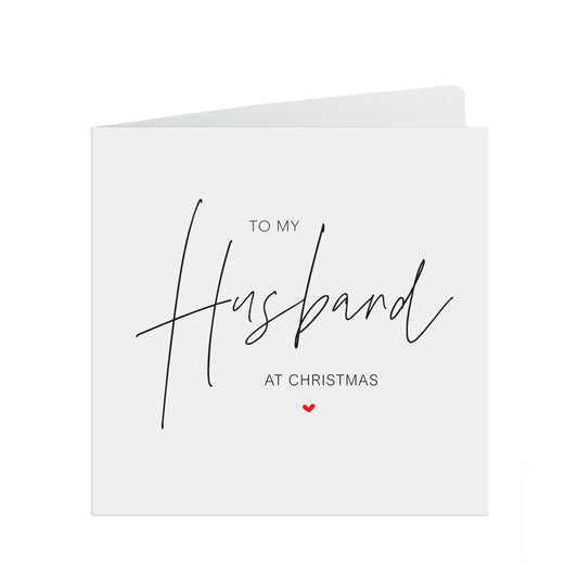 To My Husband At Christmas, Simple Romantic Christmas Card