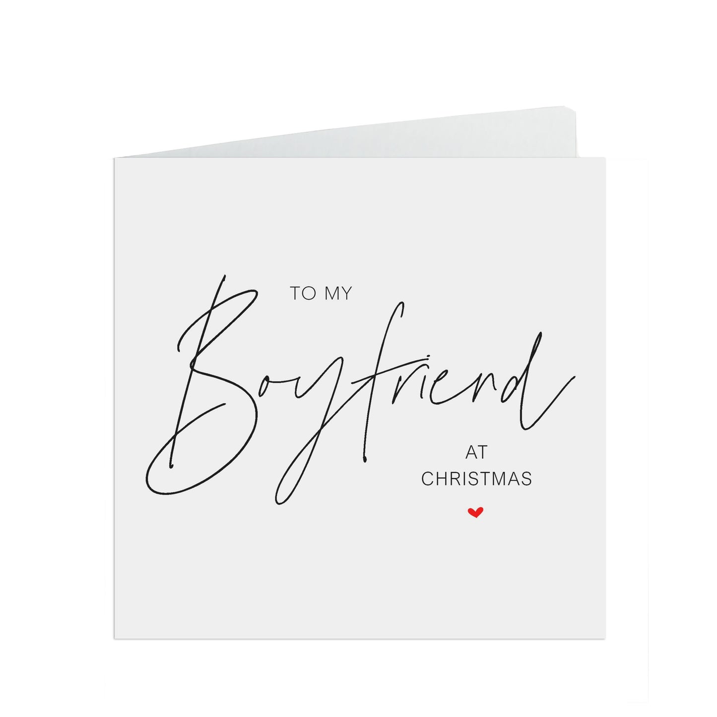 To My Boyfriend At Christmas, Simple Romantic Christmas Card