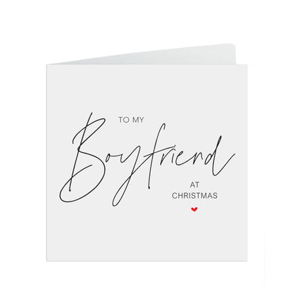 To My Boyfriend At Christmas, Simple Romantic Christmas Card