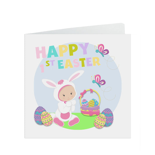 Easter Card for daughter, granddaughter, niece or baby girl, 1st Easter card, basket design