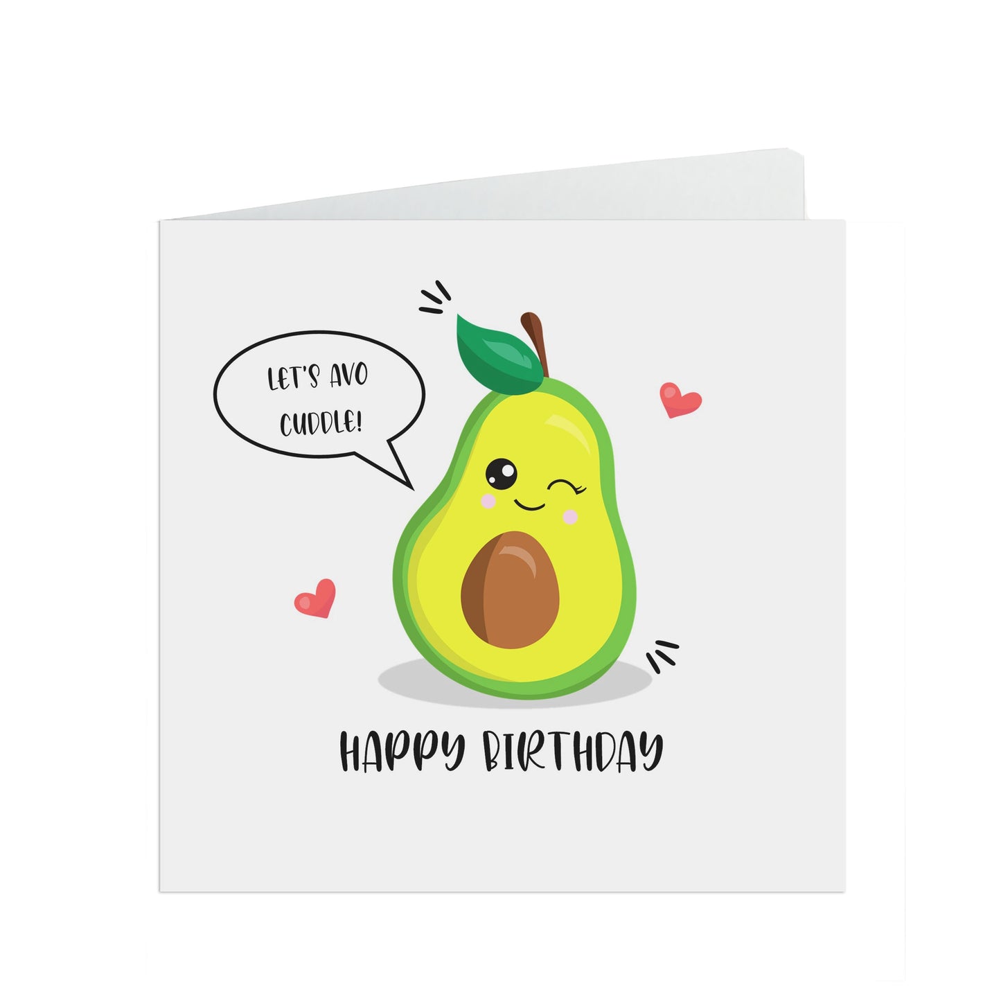 Let's Avo Cuddle! Funny Cheeky Couples Foodie Pun Birthday Card