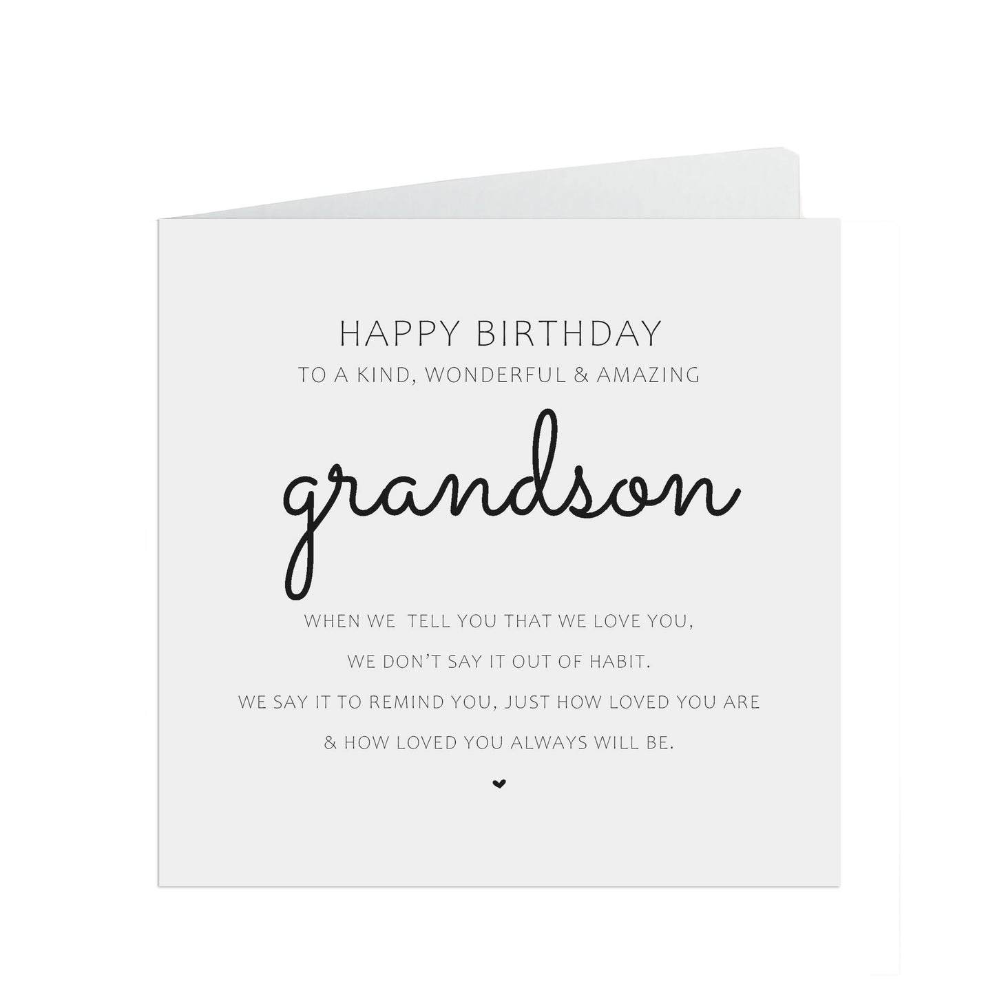 Grandson Birthday Card, We Love You Simple Birthday Card