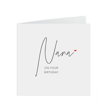 Nana Birthday Card, Simple Birthday Card