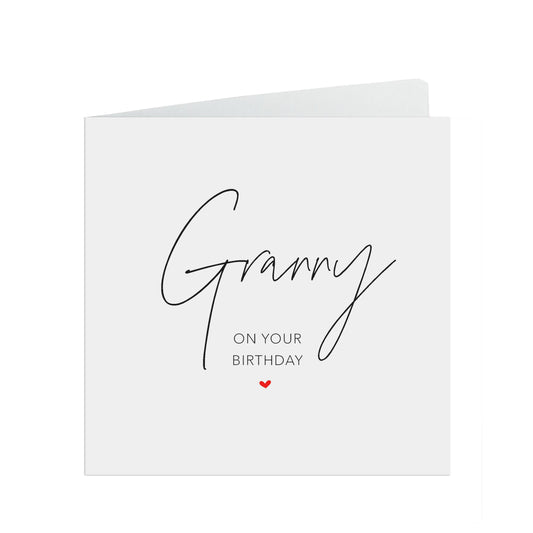 Granny Birthday Card, Simple Birthday Card
