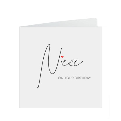 Niece Birthday Card, Simple Birthday Design