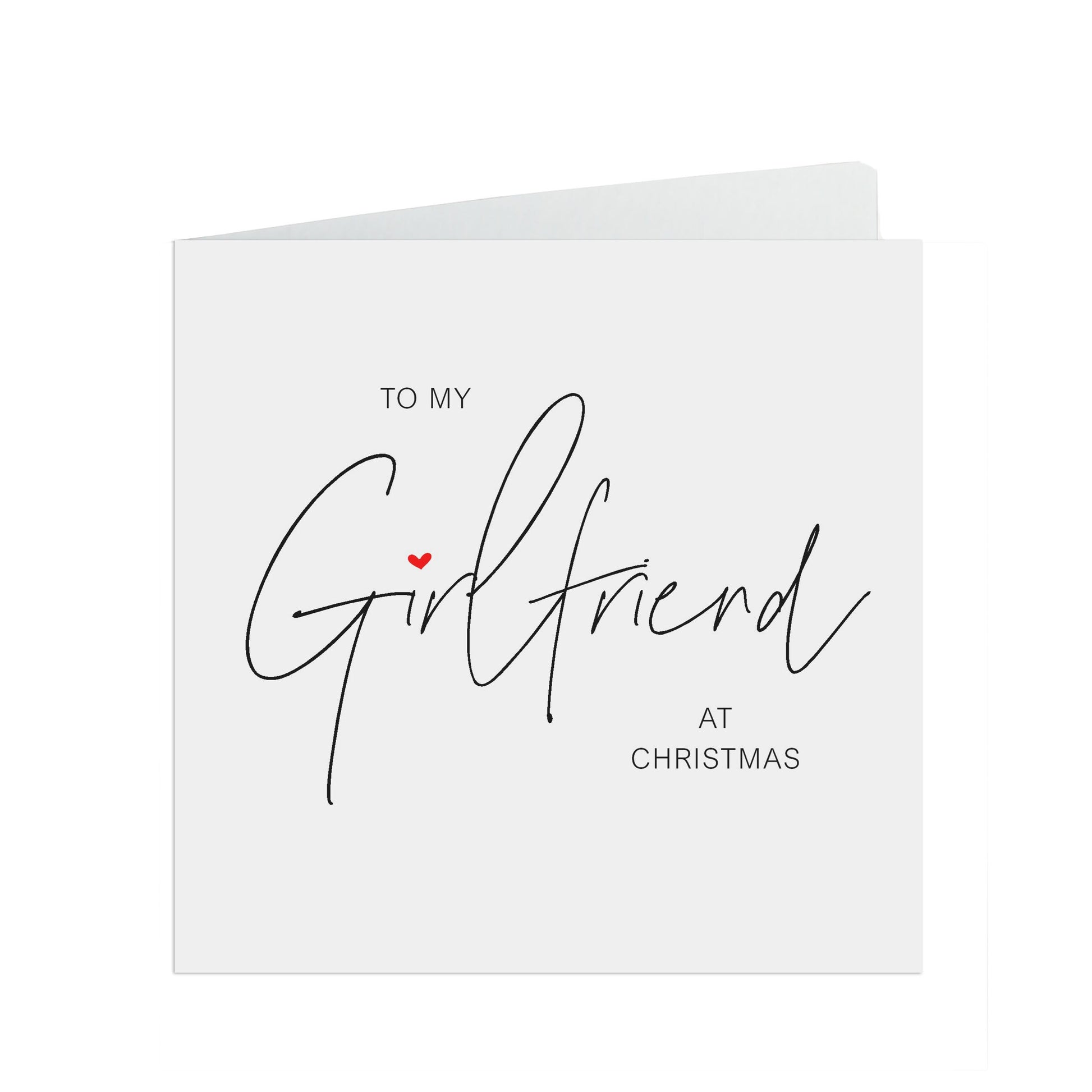 To My Girlfriend At Christmas, Simple Romantic Christmas Card