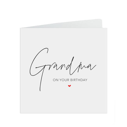 Grandma Birthday Card, Simple Birthday Card