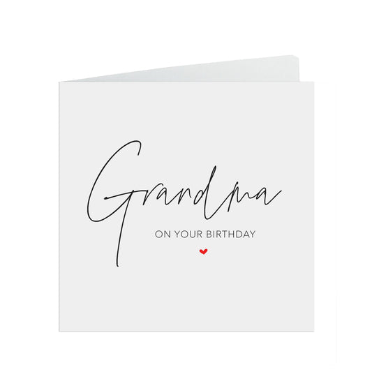 Grandma Birthday Card, Simple Birthday Card
