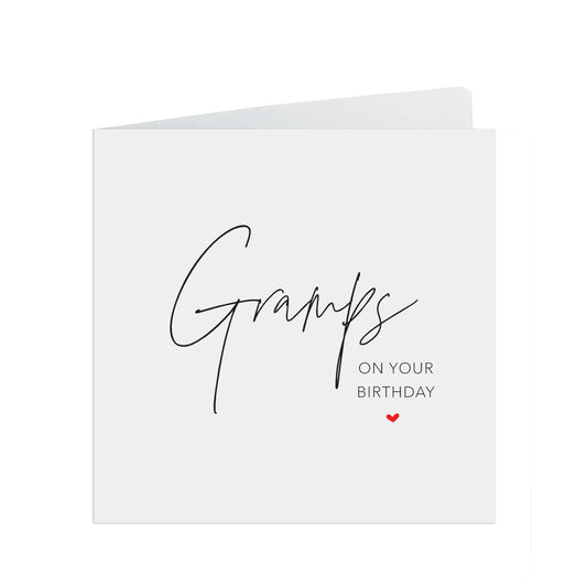Gramps Birthday Card, Simple Elegant Design