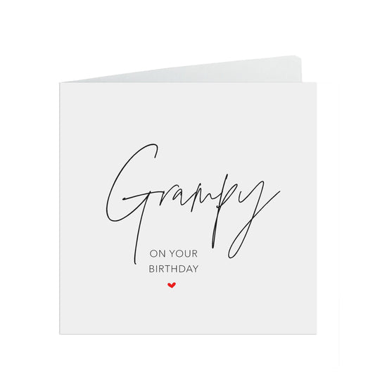 Grampy Birthday Card, Simple Elegant Design