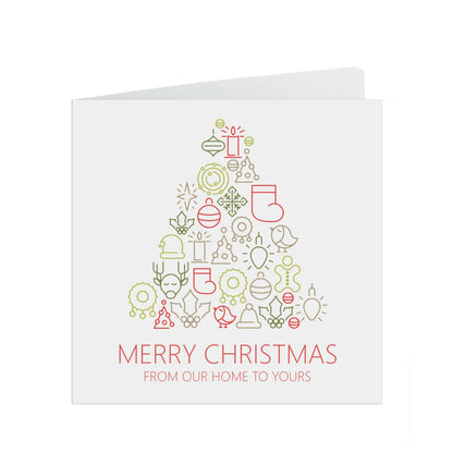 From Our Home To Yours, Family Christmas Card, Available As Single Card Or Multipack