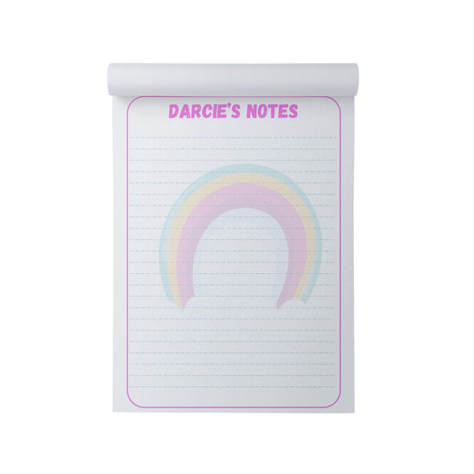  Rainbow Personalised Note Pad, A5 With 50 Tear-off Sheets by PMPRINTED 