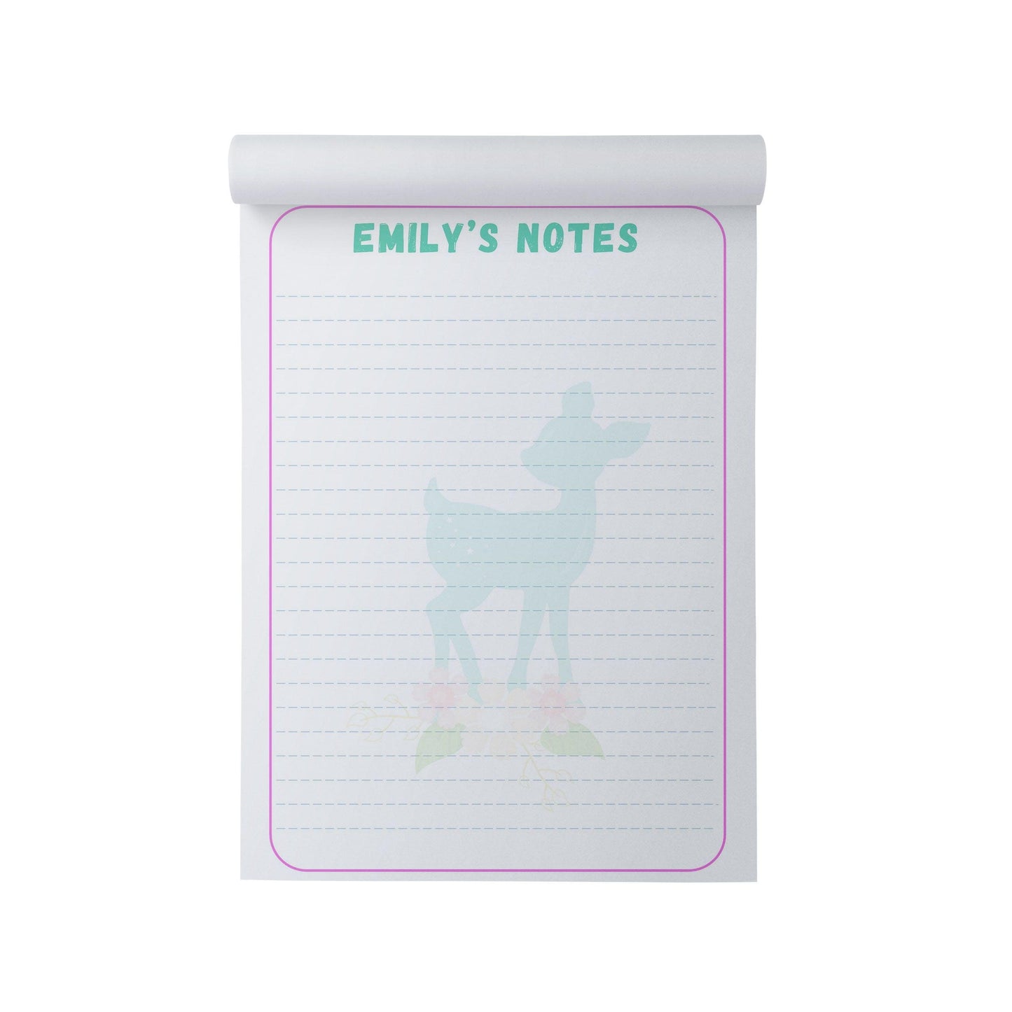  Deer Personalised Note Pad, A5 With 50 Tear-off Sheets by PMPRINTED 
