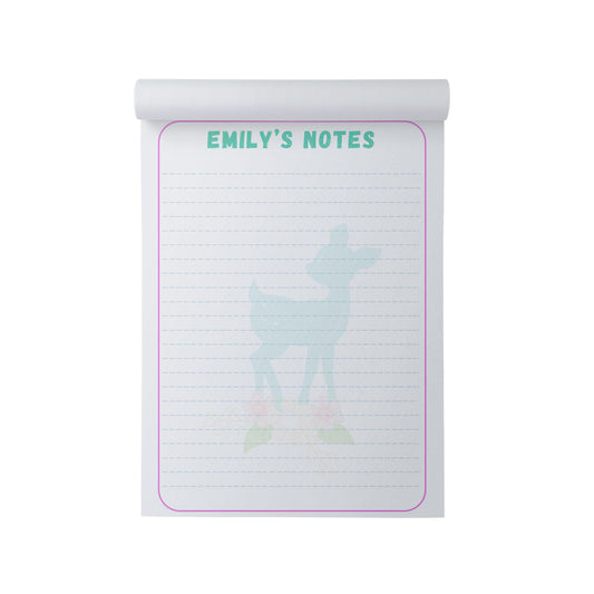  Deer Personalised Note Pad, A5 With 50 Tear-off Sheets by PMPRINTED 