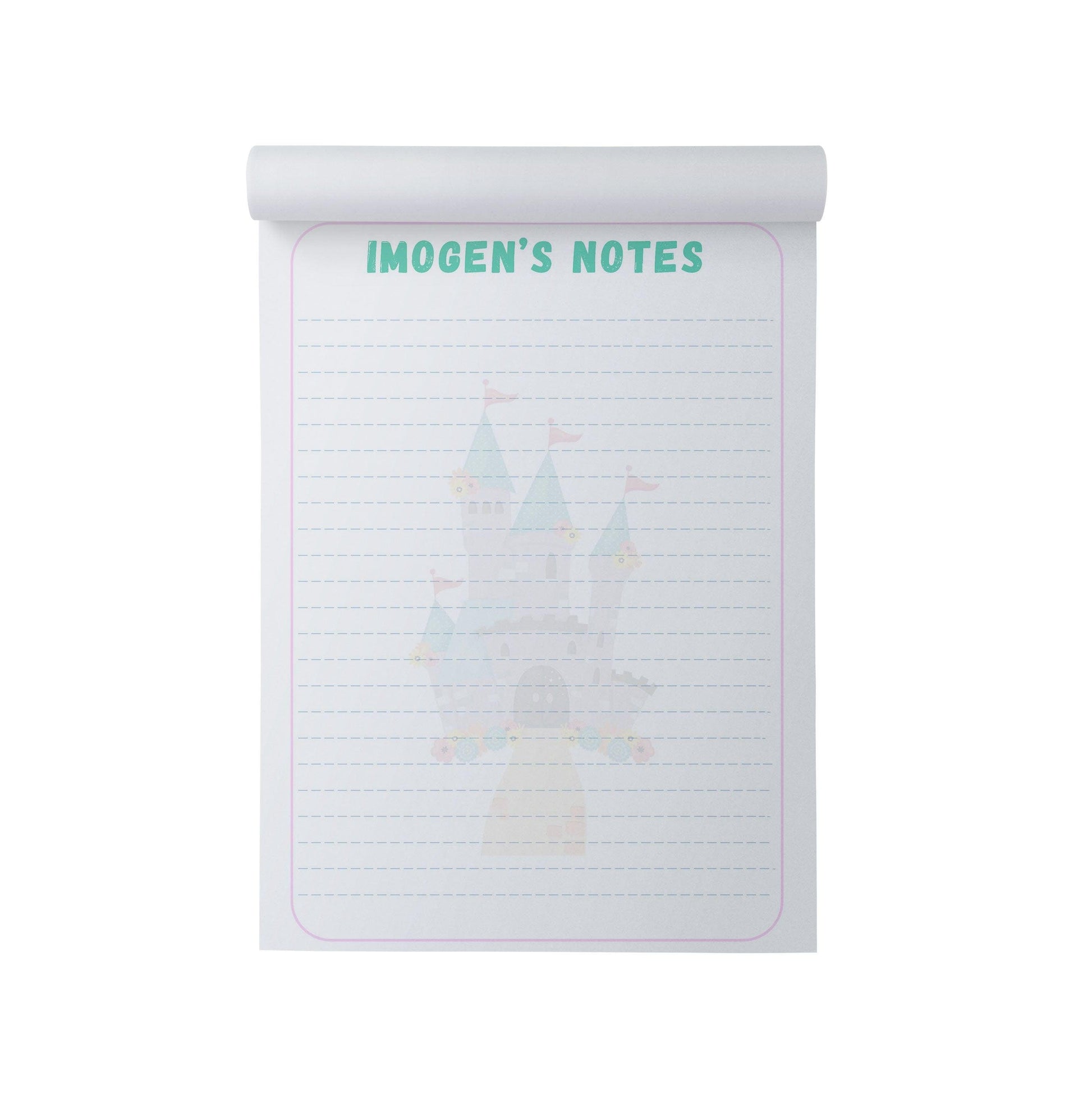  Fairy Castle Personalised Note Pad, A5 With 50 Tear-off Sheets by PMPRINTED 