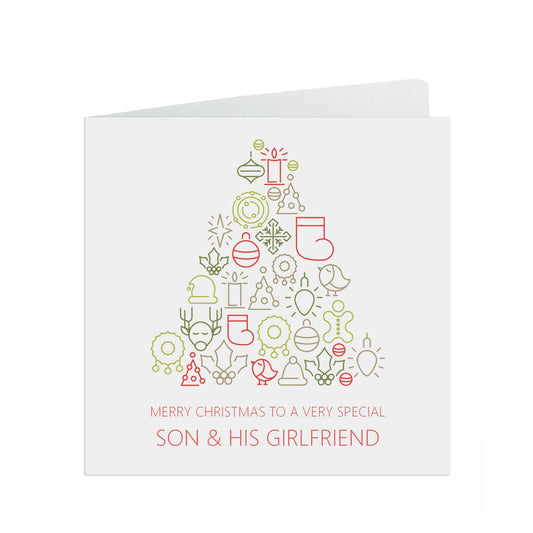Son And His Girlfriend, Modern Christmas Card From Parents