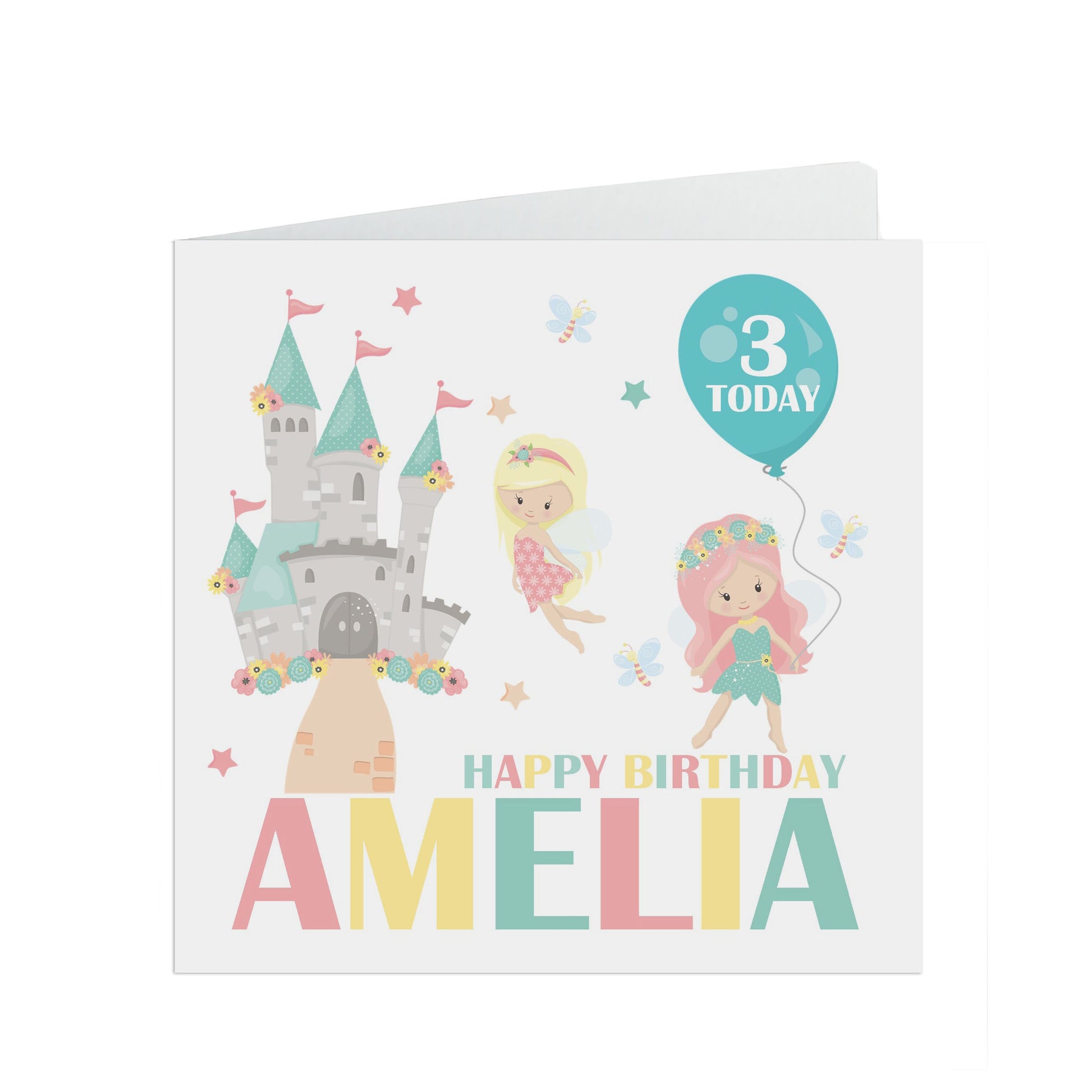 Personalised Fairy Birthday Card With Name And Age For Daughter, Niece Or Granddaughter