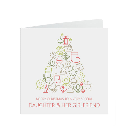 Daughter And Her Girlfriend, Modern Christmas Card From Parents