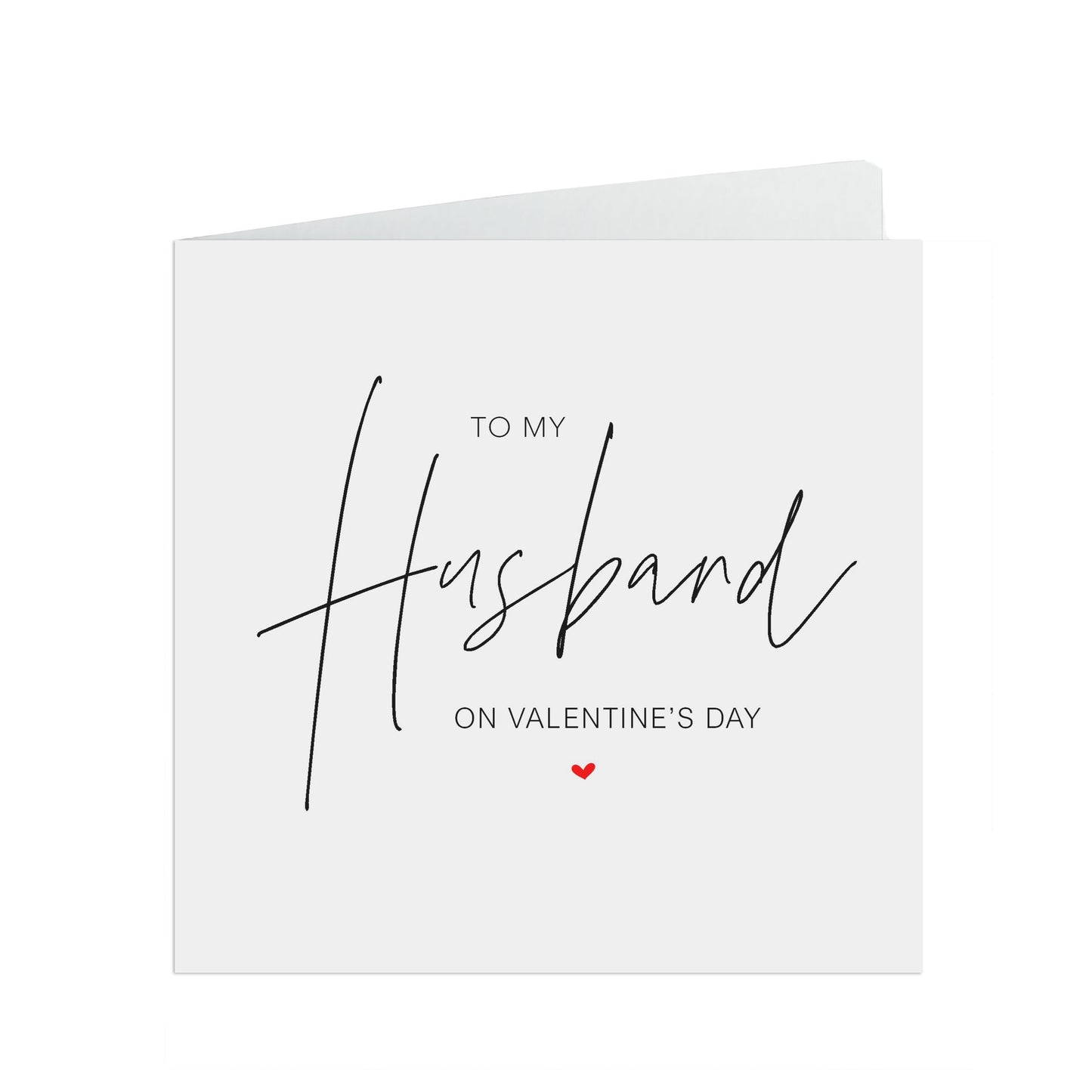 Husband Valentine's Day Card, Romantic Script Design