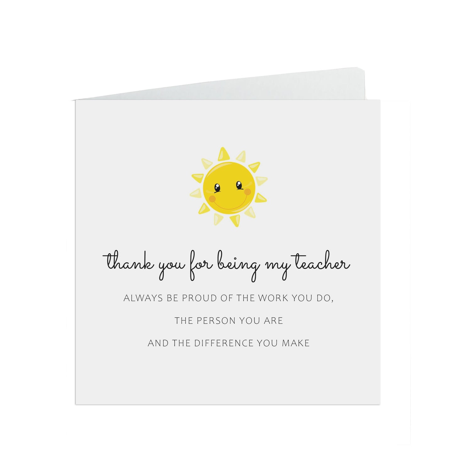 Teacher Thank You Card, End of Term, May You Always Be Proud Of The Work You Do