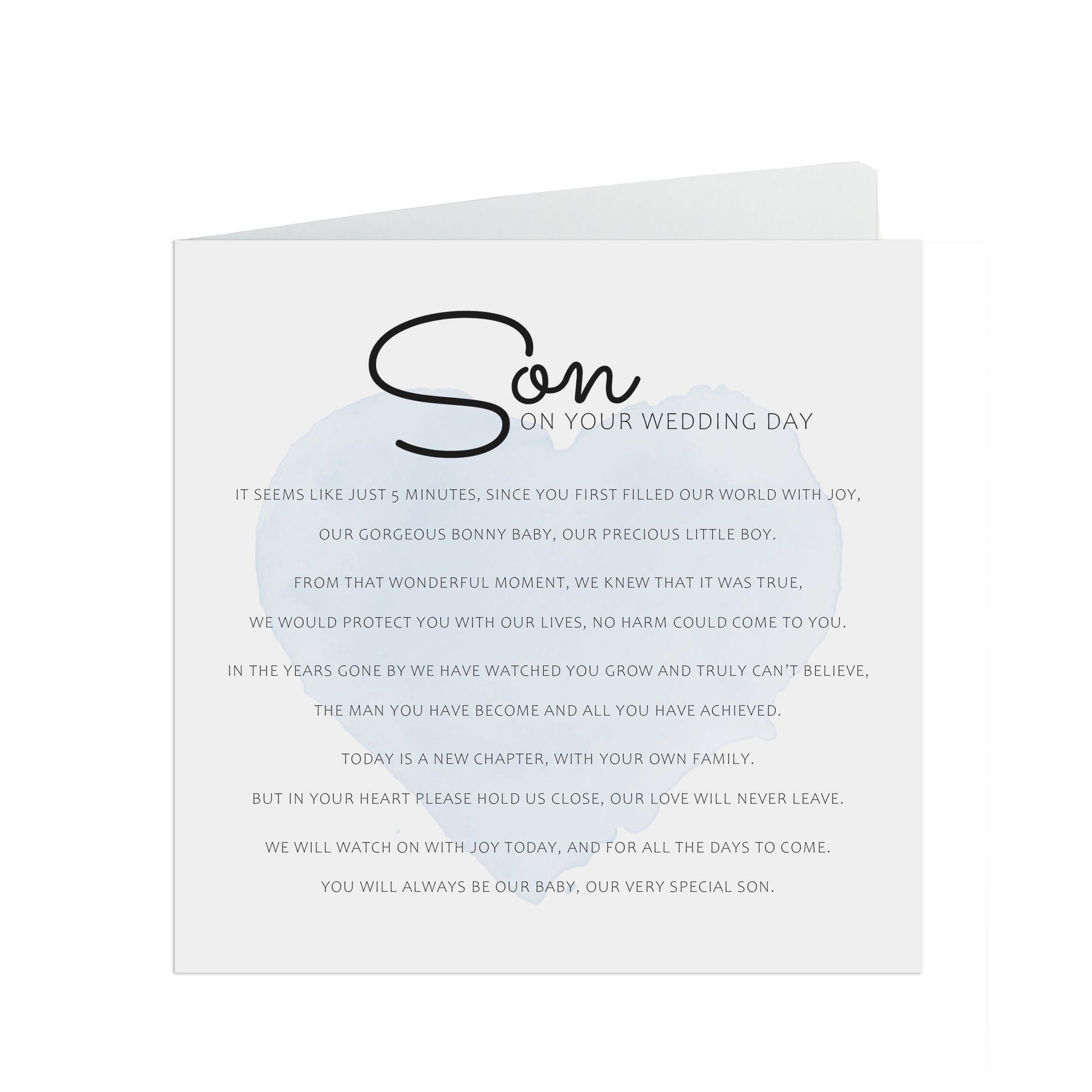 Son On Your Wedding Day, Sentimental Wedding Card From Parents