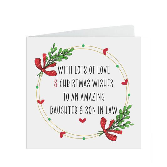 Christmas Card For Daughter And Son In Law, Lots Of Love & Christmas Wishes