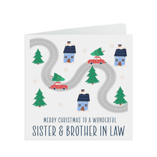 Sister And Brother In Law Christmas Card - Wishing You A Wonderful Christmas