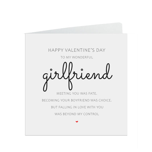 Girlfriend Valentine's Day Card - Romantic Meeting You Was Fate