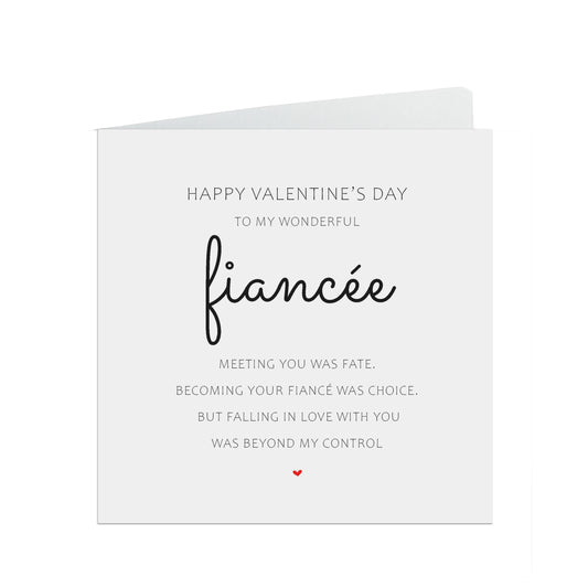 Fiancée Valentine's Day Card - Romantic Meeting You Was Fate