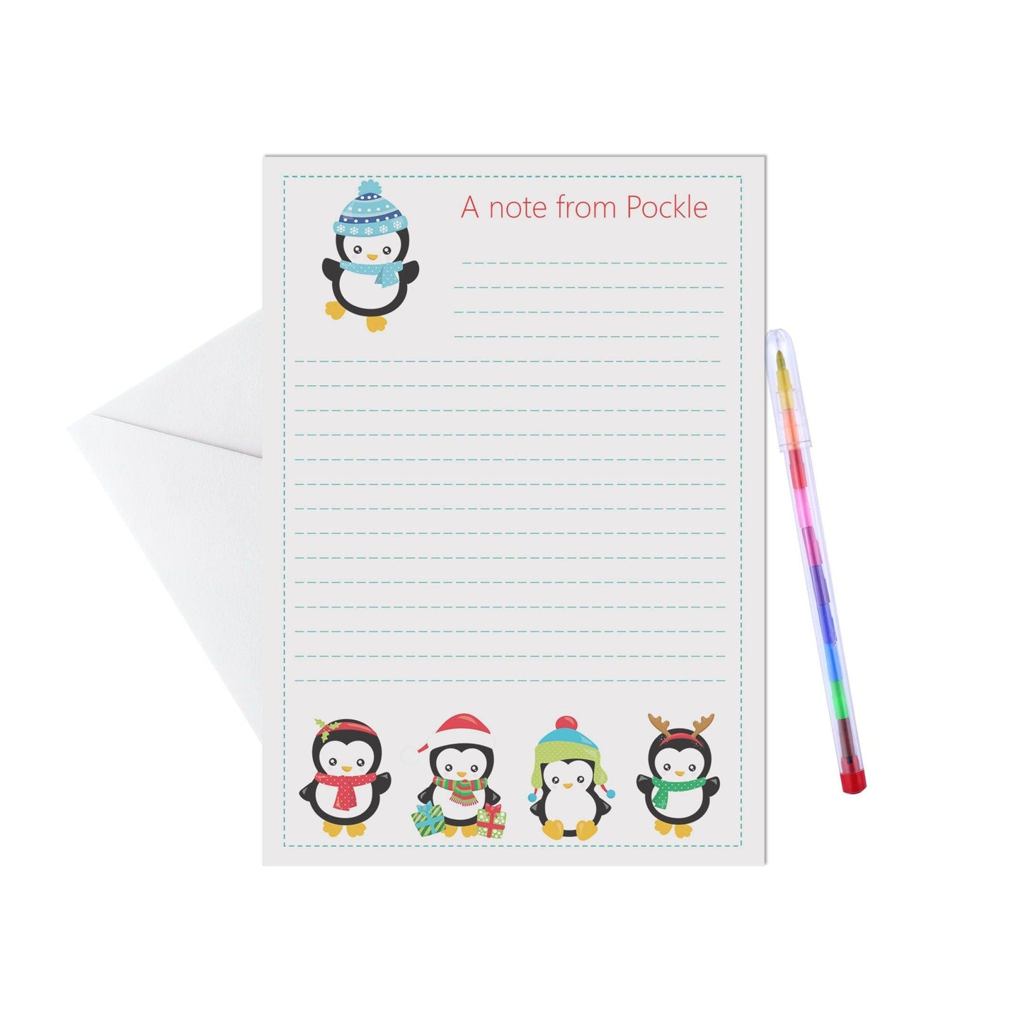  Penguin Personalised Letter Writing Set - A5 Pack Of 15 Sheets & Envelopes by PMPRINTED 