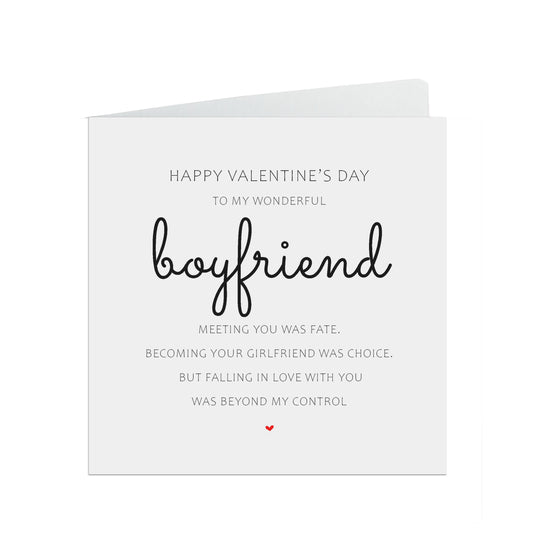 Boyfriend Valentine's Day Card - Romantic Meeting You Was Fate