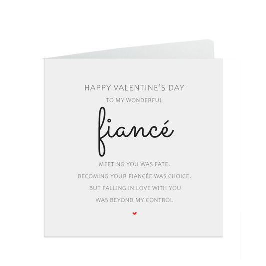 Fiancé Valentine's Day Card - Romantic Meeting You Was Fate