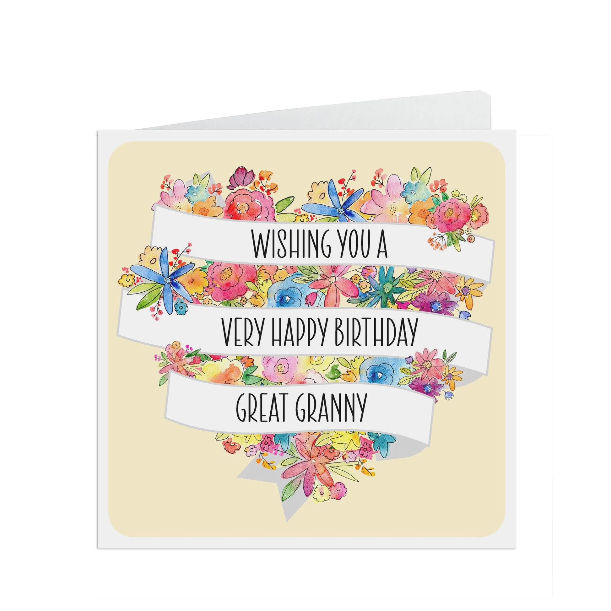 Floral Heart Birthday Card - Any Relation Or Name