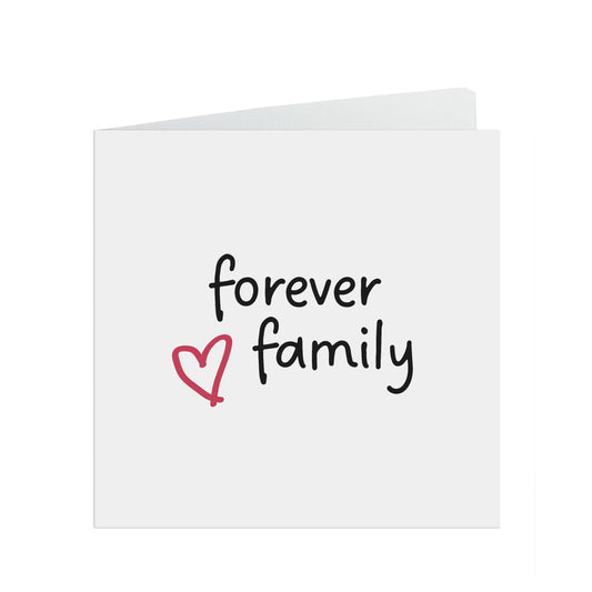 Adoption Forever Family Simple Card For Newly Adopted Child Or Family.