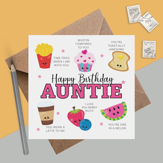 Auntie Birthday Card - Funny Auntie Pun Birthday Card