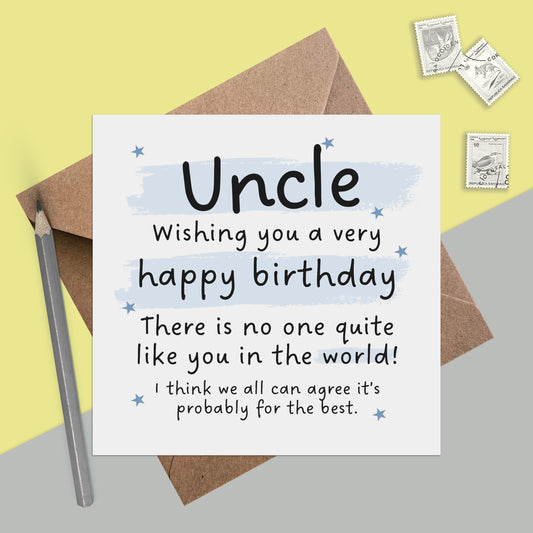 Uncle Funny Birthday Card - No One Like You 