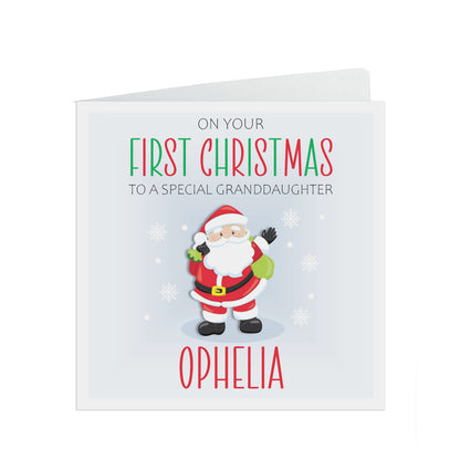 Granddaughter Personalised First Christmas Card - Prefect Keepsake