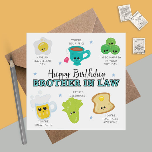 Brother In Law Birthday Card - Funny Brother In Law Pun Birthday Card