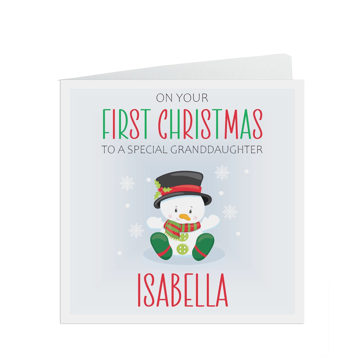 Granddaughter Personalised First Christmas Card - Prefect Keepsake