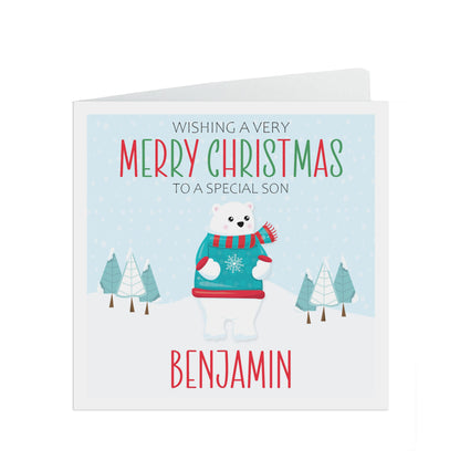 Son Christmas Card - Personalised Christmas Keepsake - Lots Of Designs
